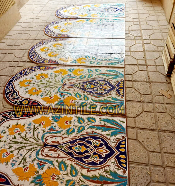 تابلو کاشی گل و مرغ هفت رنگ