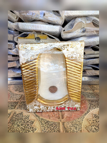 سنگ توالت کوتینگی طرحدار طلایی 