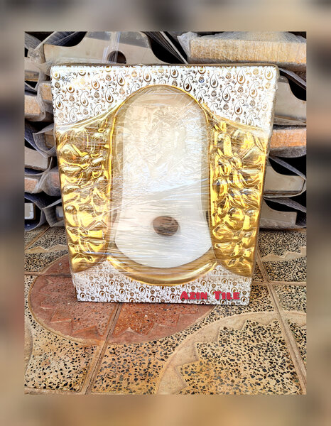 کاسه توالت طلایی ایرانی مدل کتینگی 