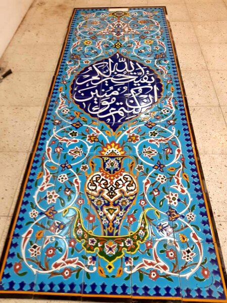 کاشی سنتی هفت رنگ مسجدی طرح ون یکاد  