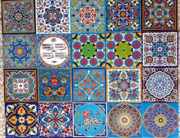 کاشی سنتی هفت رنگ تهران در طرح های مختلف 