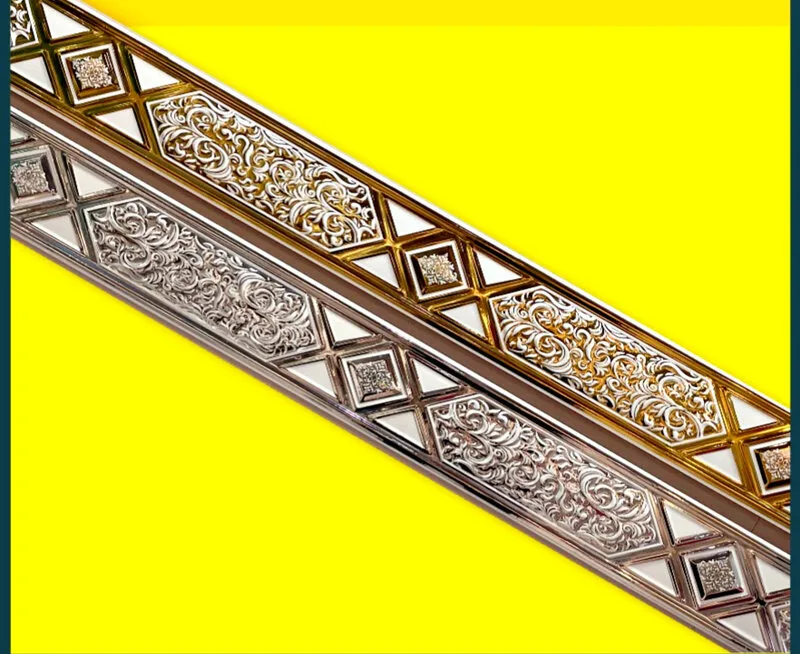 قرنیز دیواری طلایی طرح ترنم مناسب برای دور سالن