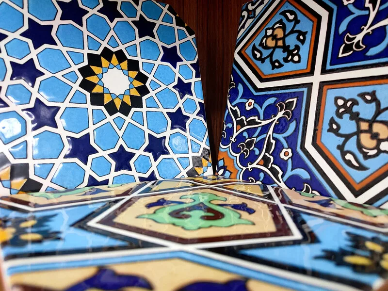 کاشی سنتی فیروزه ای هفت رنگ 