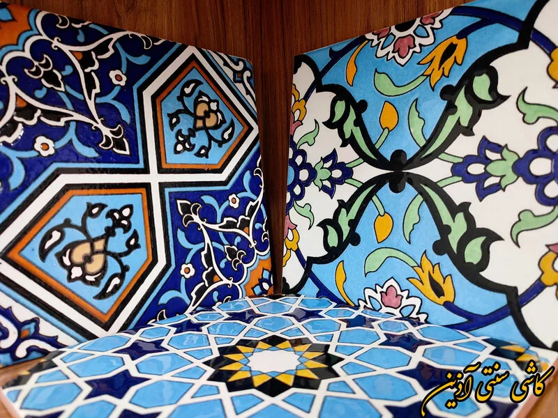 کاشی سنتی هفت رنگ فیروزه ای مسجدی