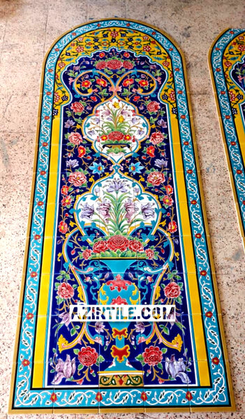 کاشی سنتی گل و مرغ شیراز